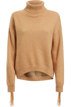 Guess Leonie Roll Col Ls Sweater G197 Khaki Tan W2BR32 Z2WX0
