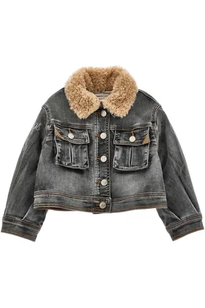 MONNALISA Veste denim Grey C/piccia 19D102RU 4020