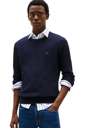 Tommy Hilfiger Chandails pour hommes MW0MW37400 DW5 BLUE