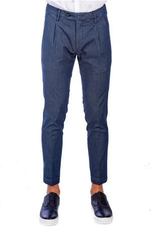 MICHAEL COAL Pantalon Capri avec Pences Effet Denim FREDERICK 1107 W298