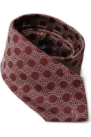 Emporio Armani Bordeaux cravate en soie