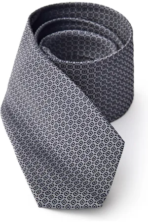 Jil Sander 7 cm cravate en soie imprimee Grigia
