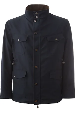 LARDINI Veste reversible en bleu/brun