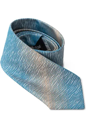 Emporio Armani Cravate en soie bleue