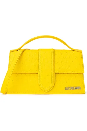 Jacquemus Sac a main Le Grand Enfant Croisiere en Cuir Jaune