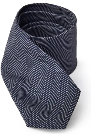 Jil Sander Cravate en soie bleue 7 cm