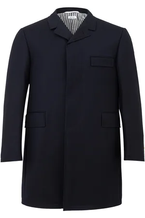 Thom Browne Pardessus Chesterfield Bleu