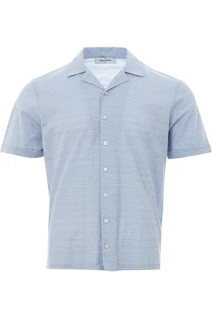 Gran Sasso Chemise a moitie manches Linge mixte bleu