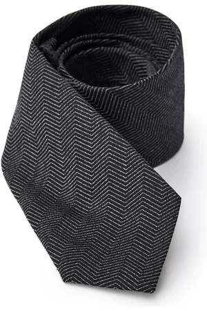 Jil Sander 7 cm cravate en soie noire imprime classique