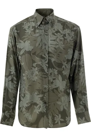 Tom Ford Chemise imprime floral en vert