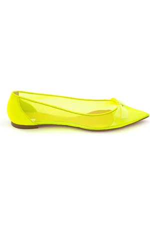 Christian Louboutin Ballerina a Punta dans le Flou Jaune Mesh