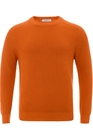 Gran Sasso Pull cou en coton orange