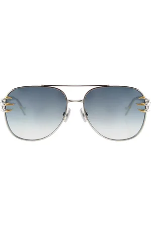 ANNA KARIN KARLSSON CLAW VOYAGE Blanches Dorées Grises 58 Lunettes De Soleil Femme Argentées