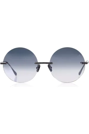 ANNA KARIN KARLSSON CRYSTAL NEST - ROUND Noires Grises 52 Lunettes De Soleil Femme Noires