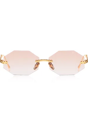 ANNA KARIN KARLSSON CHAIN NEST SUN - OCTAGONAL Dorées Tobacco 58 Lunettes De Soleil Femme Dorées