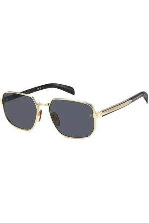 David beckham DB 7121/G/S Asian Fit RHL/IR 60 Lunettes De Soleil Homme Dorées