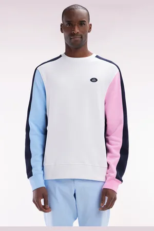Eden Park Sweatshirt Tricolore En Molleton Coton Coupe Droite