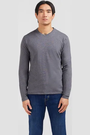 Eden Park T-shirt Col V À Manches Longues