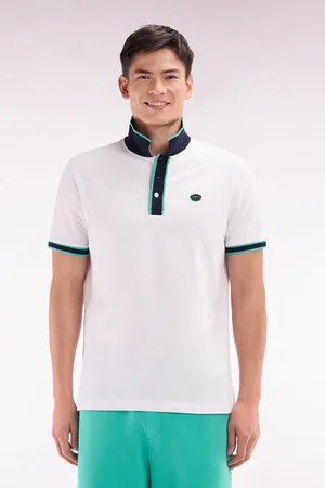 Eden Park Polo À Manches Courtes En Coton Rayures Colorées Coupe Décontractée