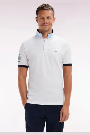 Eden Park Polo À Manches Courtes En Piqué Coton Broderie Manches 10 Coupe Droite