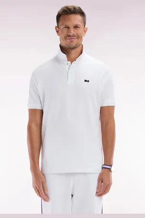 Eden Park Polo À Manches Courtes En Coton Liseré Col Coupe Décontractée
