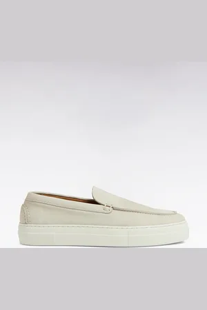 Eden Park Mocassins À Semelles Sneakers En Cuir Suédé Écrus