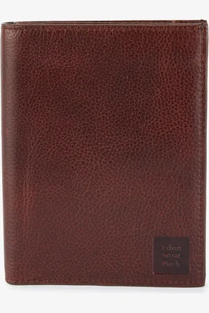 Eden Park Portefeuille Passeport En Cuir Marron Foncé