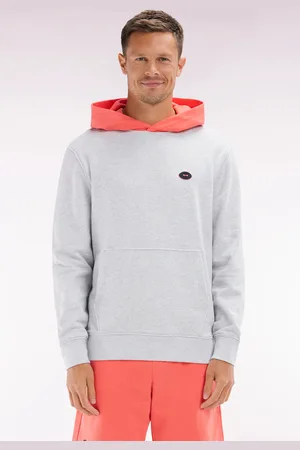 Eden Park Sweatshirt En Molleton Coton Bicolore Corail Coupe Décontractée