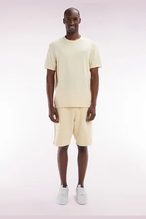 Eden Park Short En Molleton Coton Ocre Coupe Décontractée