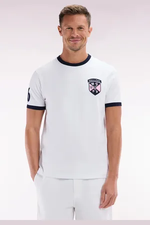 Eden Park T-shirt En Coton Écusson 6 Nations Coupe Droite
