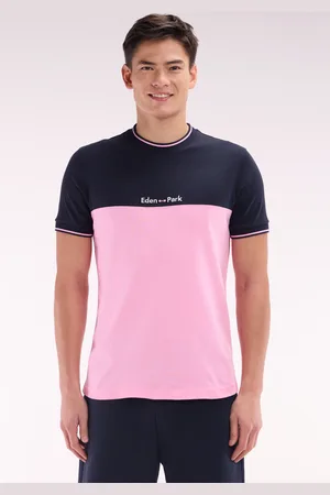 Eden Park T-shirt Brodé En Coton Bicolore Coupe Droite