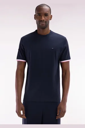Eden Park T-shirt Xv De France En Coton Marine Broderie Coq Coupe Droite