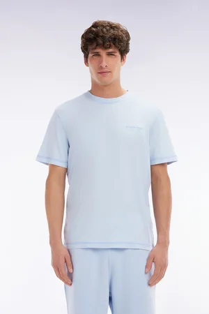 Eden Park T-shirt En Coton Ciel Surteint Coupe Décontractée