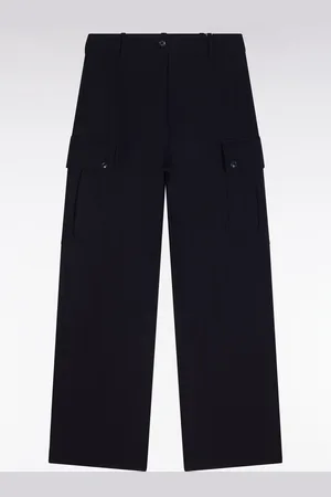Eden Park Pantalon Cargo En Crêpe Stretch Technique Marine