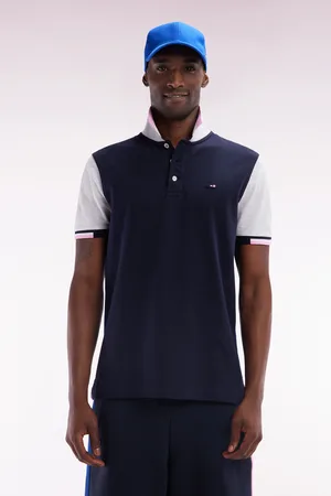 Eden Park Polo À Manches Courtes Colorblock En Coton Coupe Droite