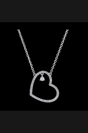 Edenly Collier Précieux Secret - Coeur Penché - 9 carats et diaman