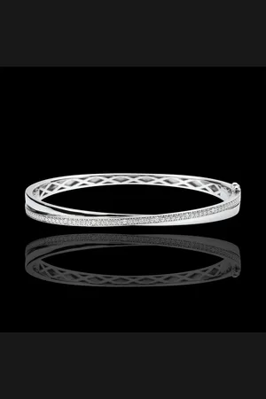 Edenly Bracelet Jonc Saturne Duo - diamants - 18 carats