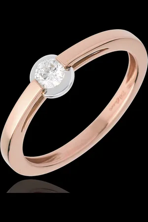 Edenly Bague Solitaire jonc - serti clos - 18 carats