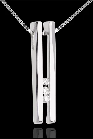 Edenly Collier Diapason Trilogie 18 carats - 3 diamants