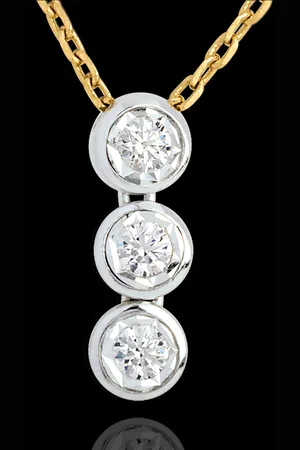 Edenly Collier Trilogie Filante - 3 diamants - 18 carats