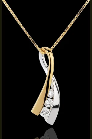Edenly Pendentif noeud illusion deux ors - 18 carats