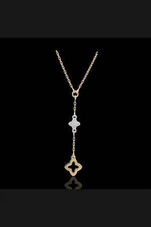 Edenly Collier Augusta - deux ors et diamants - 9 carats