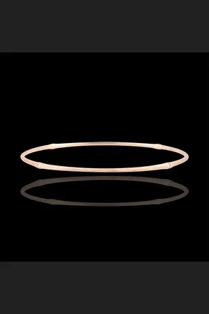 Edenly Bracelet Jonc Jungle Sacrée - diamants - brossé 18 carats