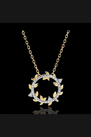 Edenly Collier rond Jardin Enchanté - Feuillage Royal - 18 carats e