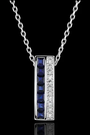 Edenly Collier Constellation - Zodiaque - saphirs bleus et diamants - or blan