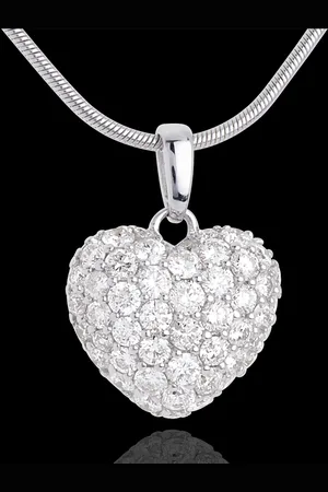 Edenly Pendentif coeur pavé 18 carats et belière (GM - 1.04 carat