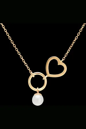 Edenly Collier Abondance - Coeur - 9 carats et perle