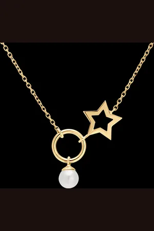 Edenly Collier Abondance - Etoile - 9 carats et perle