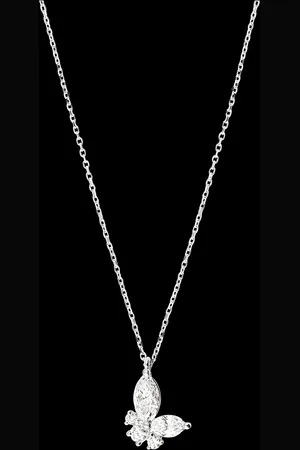 Edenly Collier Papillon de minuit - 9 carats et diamants synthétiqu