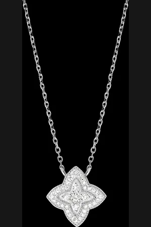 Edenly Collier Fleur de diamant - 9 carats et diamants